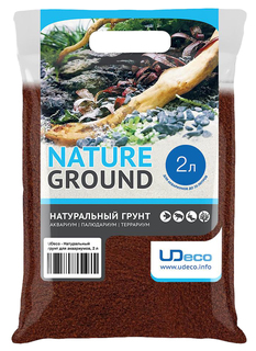 Натуральный грунт для аквариума и террариума UDeco Premium Lava Sand, 0,1-0,5 мм, 2 л
