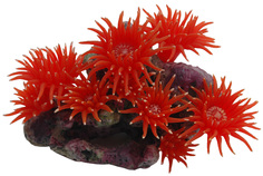 Декор для аквариума Коралл силиконовый Vitality красный 20 х 12 х 14 см