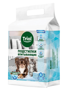 Подстилки для животных Triol впитывающие 60 х 60 см, 6 шт