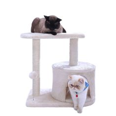Комплекс для кошек Pet БМФ Якше мини с когтеточкой 50 x 35 x 53 см, бежевый