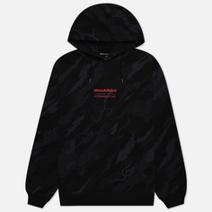Мужская толстовка maharishi Miltype Camo Embroidered Hoodie, цвет чёрный, размер S