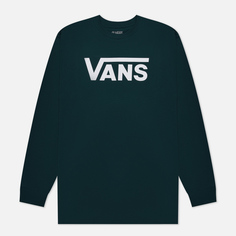 Мужской лонгслив Vans Classic, цвет зелёный, размер M