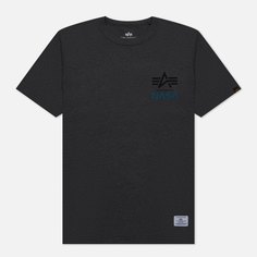 Мужская футболка Alpha Industries NASA Galaxy, цвет серый, размер XL