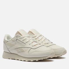 Женские кроссовки Reebok Classic Leather, цвет бежевый, размер 37 EU