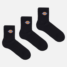 Комплект носков Dickies 3-Pack Mid Valley Grove, цвет чёрный, размер 39-42 EU