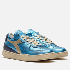 Мужские кроссовки Diadora Heritage Mi Basket Row Cut Metallic, цвет голубой, размер 46 EU