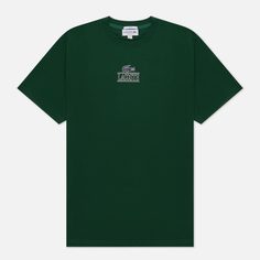 Мужская футболка Lacoste Regular Fit Cotton Jersey Branded, цвет зелёный, размер XXXL
