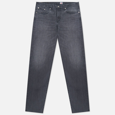 Мужские джинсы Edwin Regular Tapered Kaihara Black x Black Stretch Denim Green x White Selvage 12,5 Oz, цвет серый, размер 32/30