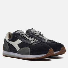 Мужские кроссовки Diadora Heritage Equipe Dirty Stone Wash, цвет чёрный, размер 44.5 EU