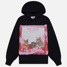 Женская толстовка MSGM x Lorenza Longhi Cats Hoodie, цвет чёрный, размер M