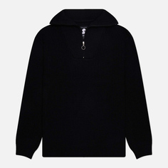 Мужской свитер Edwin Zagros Trucker Half Zip, цвет чёрный, размер S