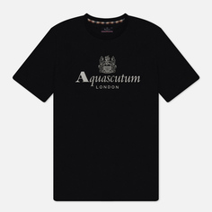 Мужская футболка Aquascutum Active Big Logo, цвет чёрный, размер XXL