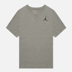 Мужская футболка Jordan Jumpman Embroidered Crew, цвет серый, размер XL