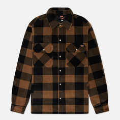 Мужская рубашка Dickies Portland Shacket, цвет коричневый, размер XXL