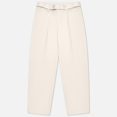 Мужские брюки SOPHNET. Stretch Chino Belted Tuck Hem Code Tapered, цвет серый, размер S