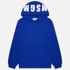 Мужская толстовка MSGM Maxilogo Print Hoodie, цвет синий, размер L