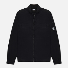 Мужская рубашка C.P. Company Taylon L Zipped, цвет чёрный, размер S