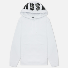 Женская толстовка MSGM Maxilogo Basic Unbrushed Hoodie, цвет белый, размер M