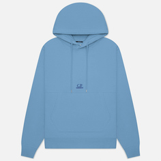 Мужская толстовка C.P. Company Brushed & Emerized Diagonal Fleece Logo Resist Dyed, цвет синий, размер M