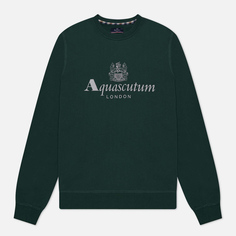 Мужская толстовка Aquascutum Active Big Logo Crew Neck Fleece, цвет зелёный, размер S