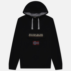 Мужская толстовка Napapijri Burgee Winter Hoodie, цвет чёрный, размер XL