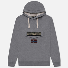 Мужская толстовка Napapijri Burgee Winter Hoodie, цвет серый, размер XL