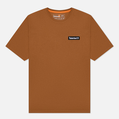 Мужская футболка Timberland Heavyweight Woven Badge, цвет коричневый, размер XXL