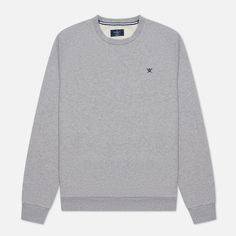 Мужская толстовка Hackett Embroidery London Logo Crew Neck, цвет серый, размер M