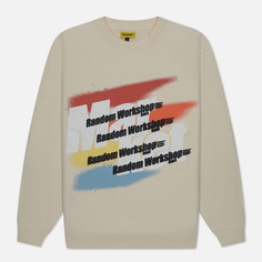 Мужская толстовка MARKET Random Workshop Splatter Crew Neck, цвет бежевый, размер S