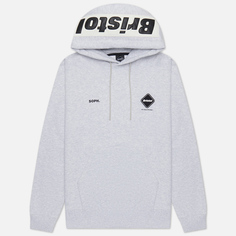 Мужская толстовка F.C. Real Bristol Synthetic Leather Applique Team Hoodie, цвет серый, размер M