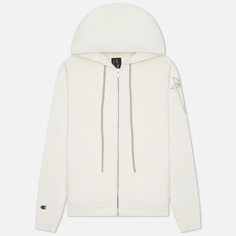 Мужская толстовка Rick Owens x Champion Jasons Hoodie Felpa, цвет белый, размер XL