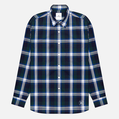 Мужская рубашка uniform experiment Check Yoke Print Regular Collar, цвет зелёный, размер S