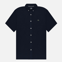 Мужская рубашка Lacoste Linen SS Slim Fit, цвет синий, размер 39