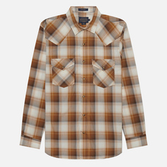 Мужская рубашка Pendleton Frontier, цвет коричневый, размер XXL