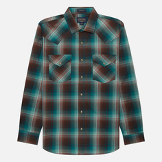 Мужская рубашка Pendleton Frontier, цвет зелёный, размер L