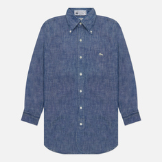Мужская рубашка Evisu Nashville 3 Button-Down Chambray, цвет синий, размер S