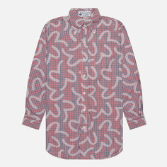 Мужская рубашка Evisu Nashville 3 Button-Down Check Kamome, цвет красный, размер L