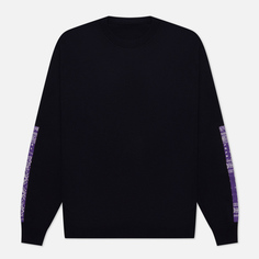 Мужской свитер SOPHNET. Bandana Sleeve Patched Crew Neck, цвет синий, размер L
