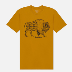 Мужская футболка Pendleton Jacquard Bison Graphic, цвет жёлтый, размер S