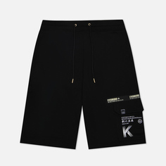 Мужские шорты Evisu Evisukuro Logo And Seagull Print, цвет чёрный, размер XXL