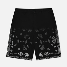 Мужские шорты Evisu Heritage Nomadic Printed Woven, цвет чёрный, размер S