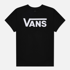 Женская футболка Vans Flying V Crew, цвет чёрный, размер S