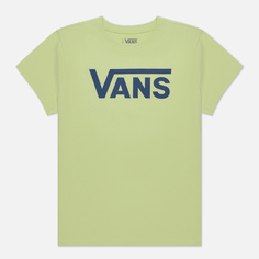 Женская футболка Vans Flying V Crew, цвет зелёный, размер XS