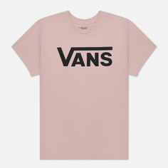 Женская футболка Vans Flying V Crew, цвет розовый, размер XS