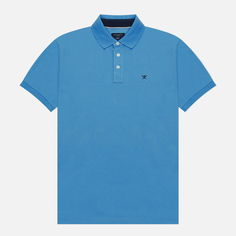 Мужское поло Hackett Swim Print Trim, цвет голубой, размер S