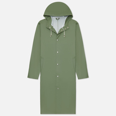 Мужская куртка дождевик Stutterheim Stockholm Long, цвет зелёный, размер XL