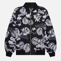 Мужская куртка бомбер Evisu Heritage Graffiti Daruma All Over Print, цвет чёрный, размер XL