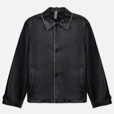 Мужская демисезонная куртка UNAFFECTED Drawstring Leather, цвет чёрный, размер L