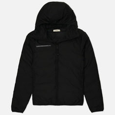 Женский пуховик PANGAIA FLWRDWN Lightweight Down Hooded, цвет чёрный, размер L