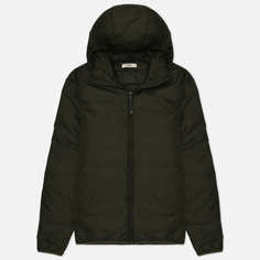 Женский пуховик PANGAIA FLWRDWN Lightweight Down Hooded, цвет зелёный, размер S